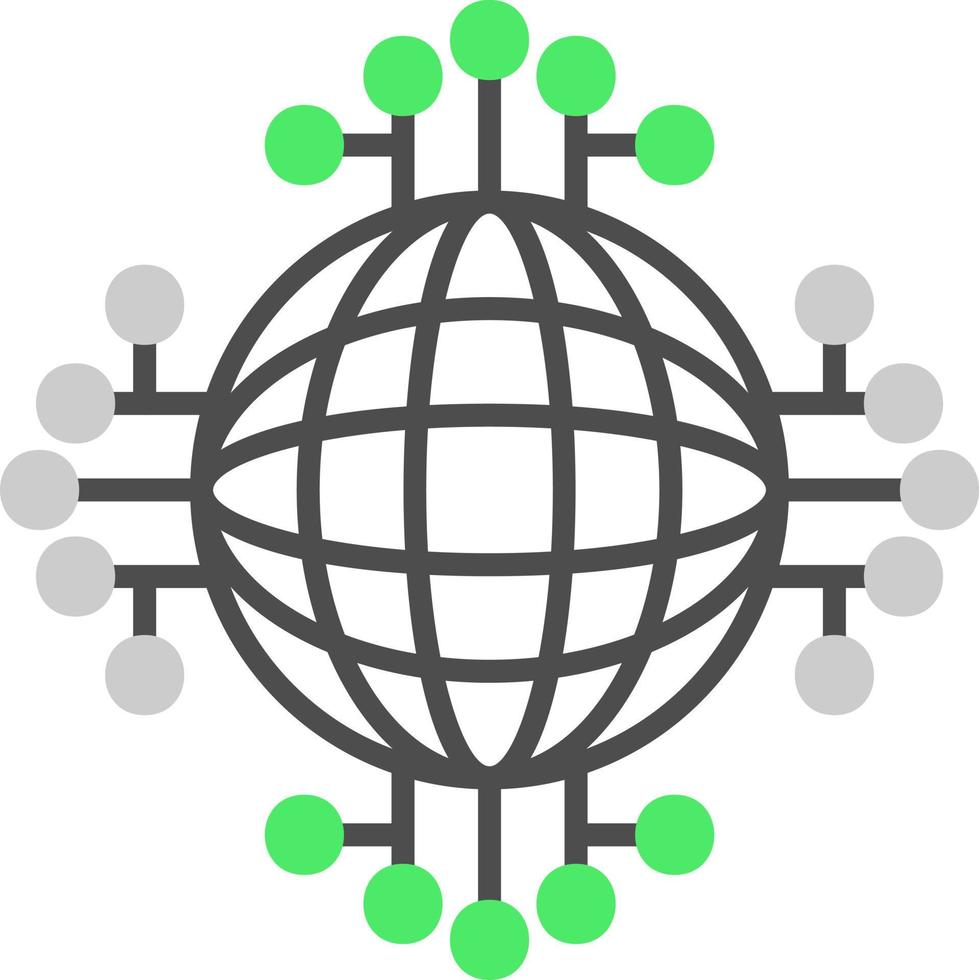 Global Network Creative Icon Design vector