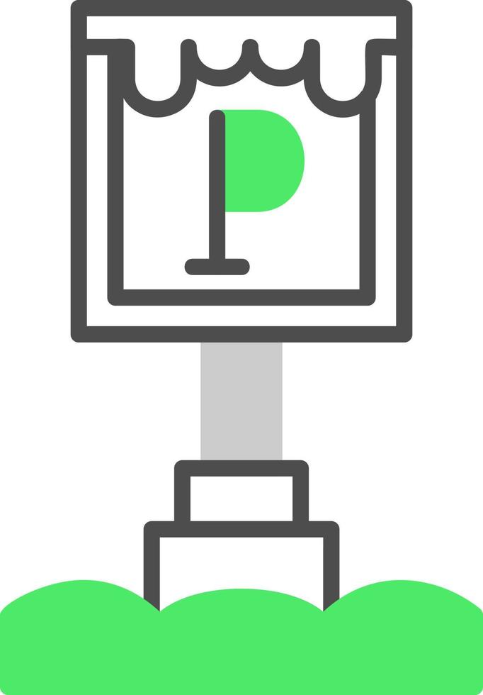 Parking Sign Creative Icon Design vector