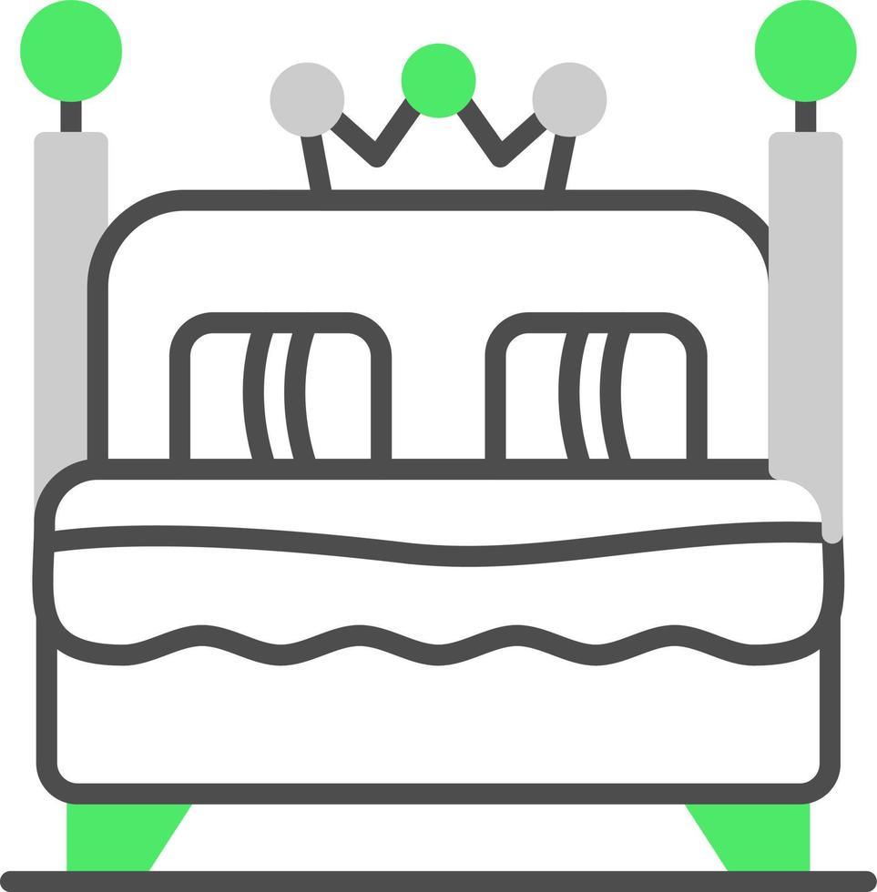 Double Bed Creative Icon Design vector