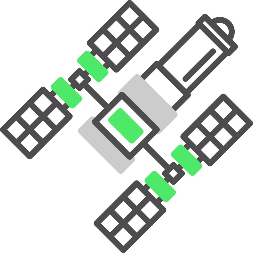 Space Station Creative Icon Design vector