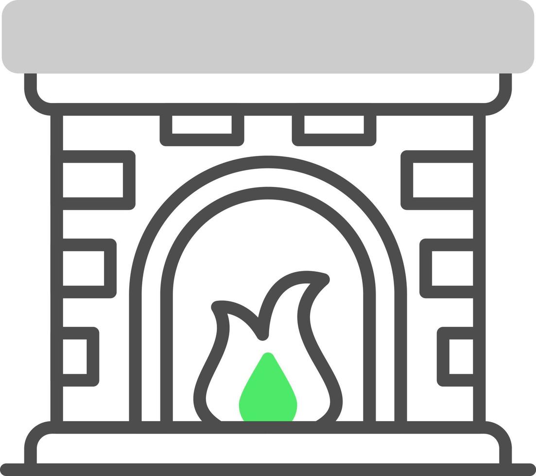 Fireplace Creative Icon Design vector