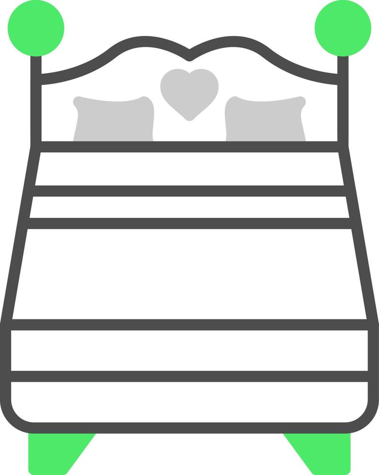 Double Bed Creative Icon Design vector