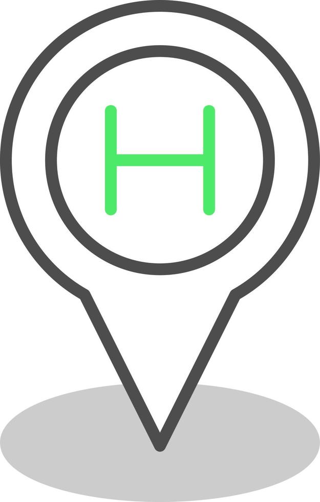 Helipad Creative Icon Design vector