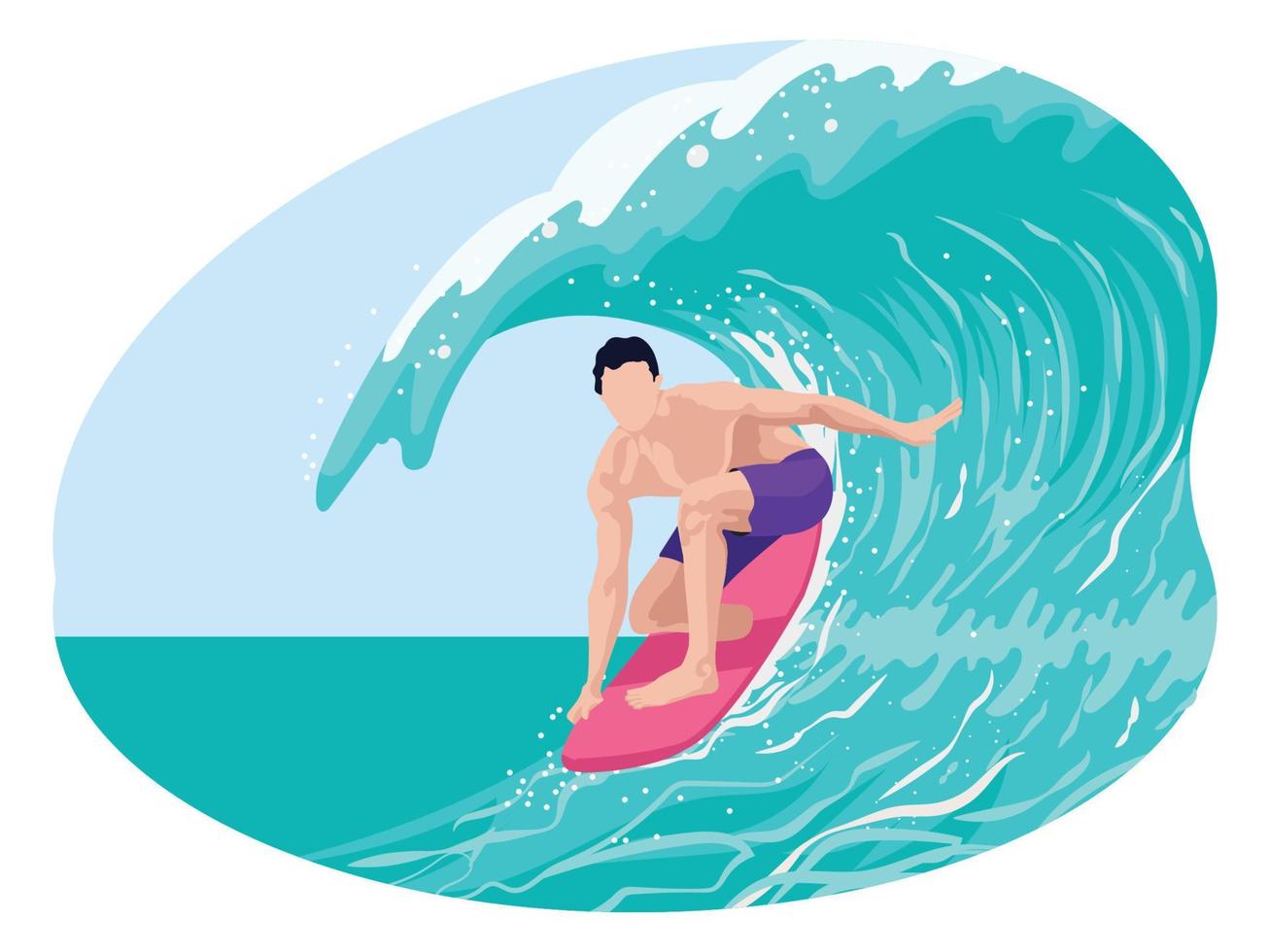 Surfing board game illustration. vector