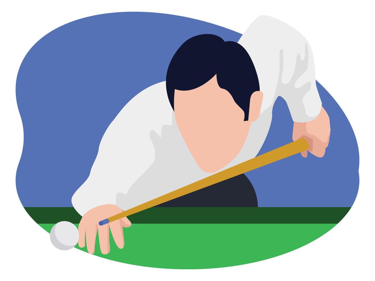 Pool player beautiful illustration vector