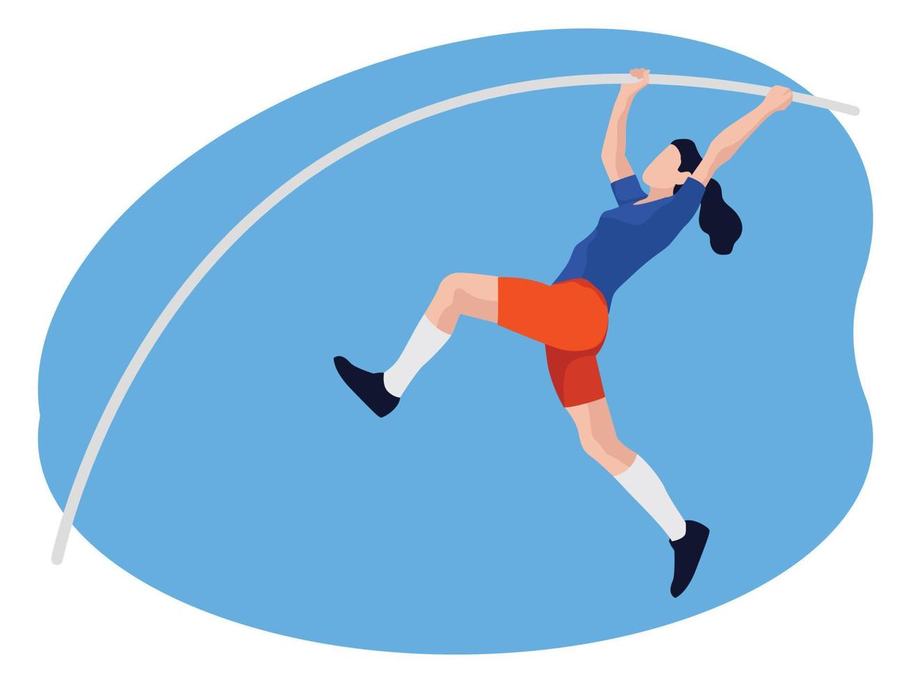 Pole vault beautiful illustration vector