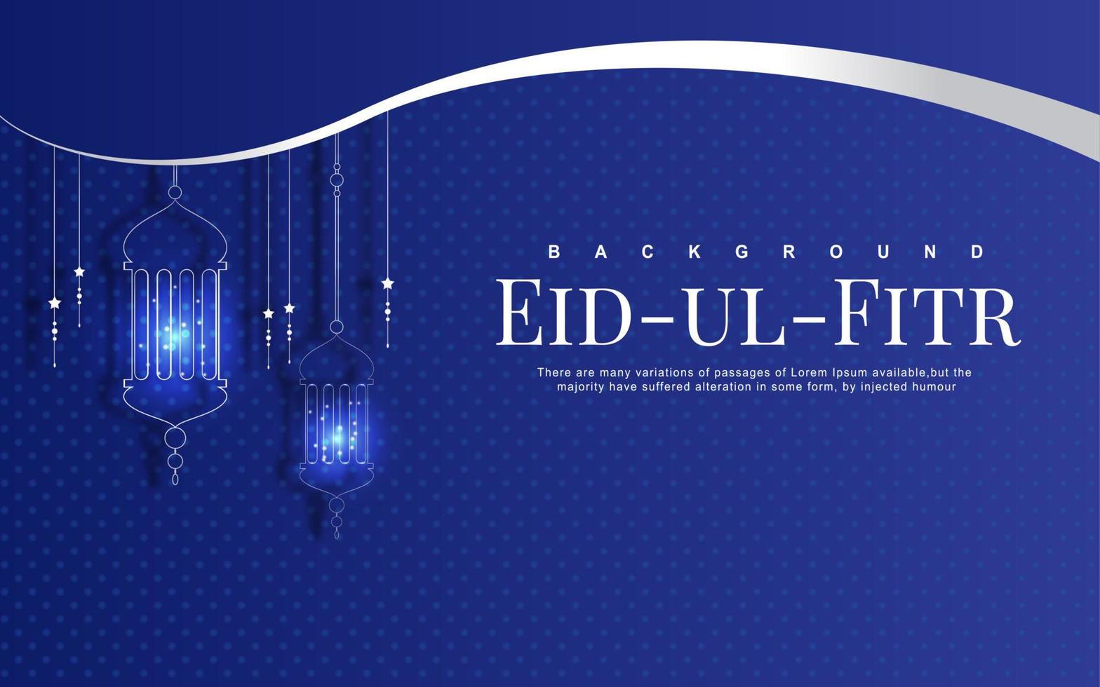 Islamic background with blue color vector