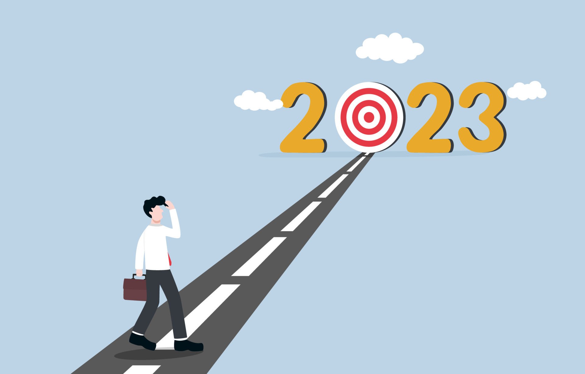 Business target in year 2023, aiming to reach new year goal,
