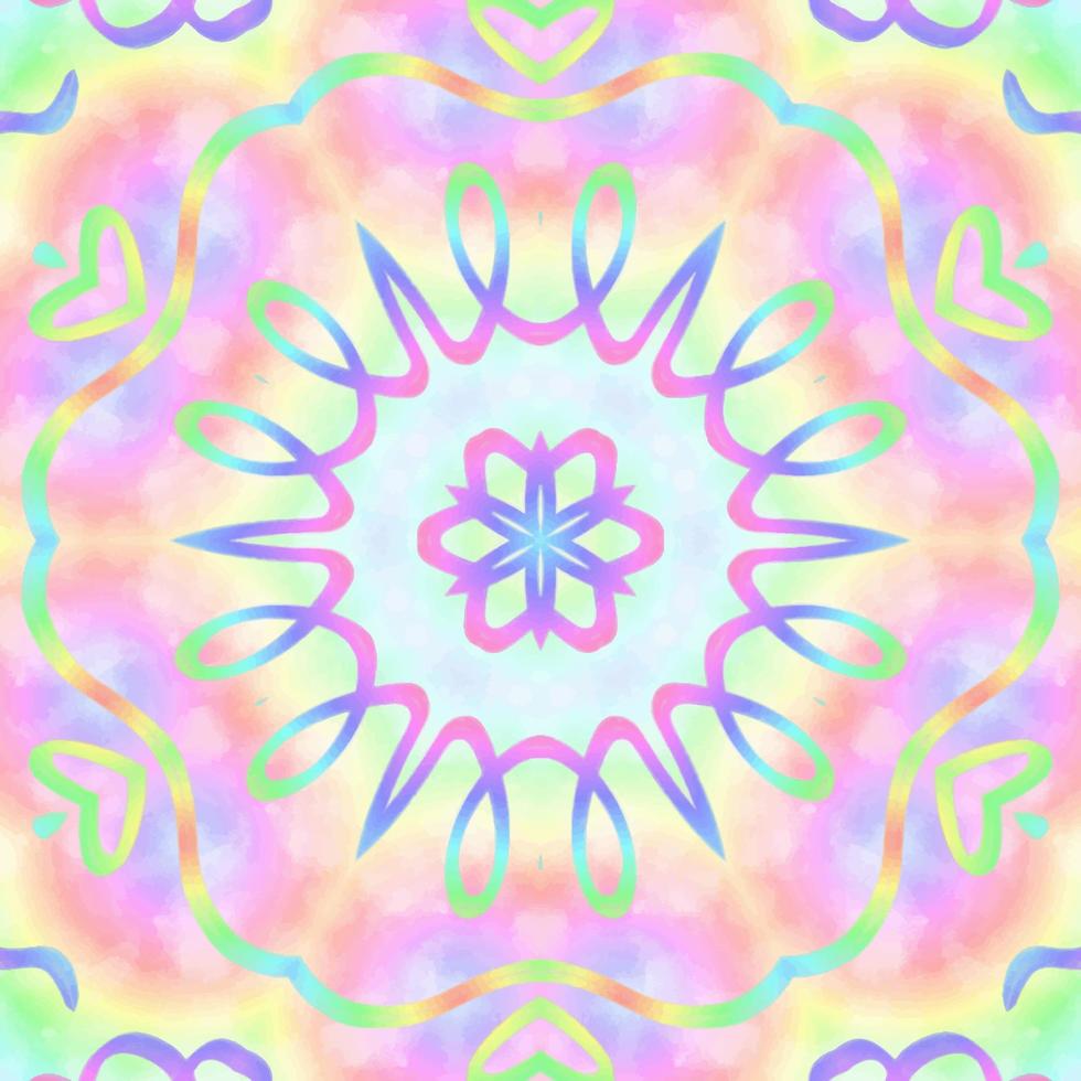 Abstract kaleidoscope background. Beautiful kaleidoscope seamless pattern. Multicolor mosaic texture. Seamless kaleidoscope texture. Unique kaleidoscope design vector