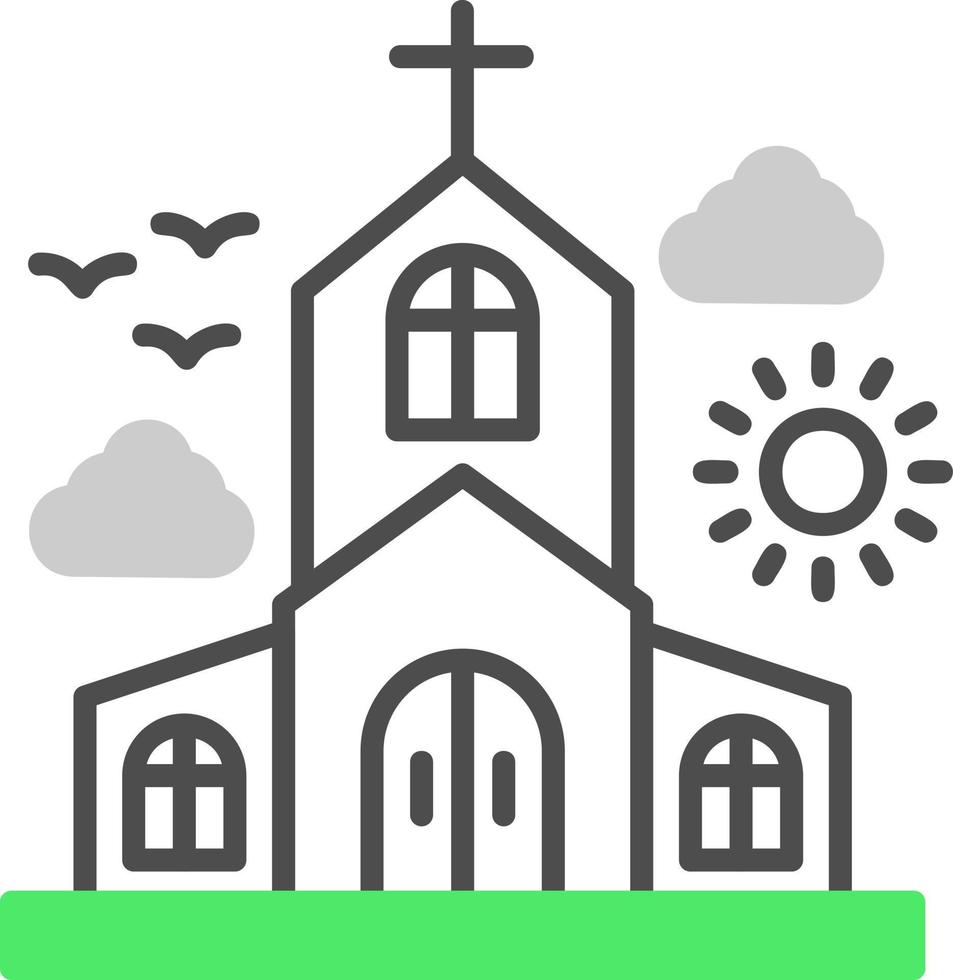 diseño de icono creativo de iglesia vector