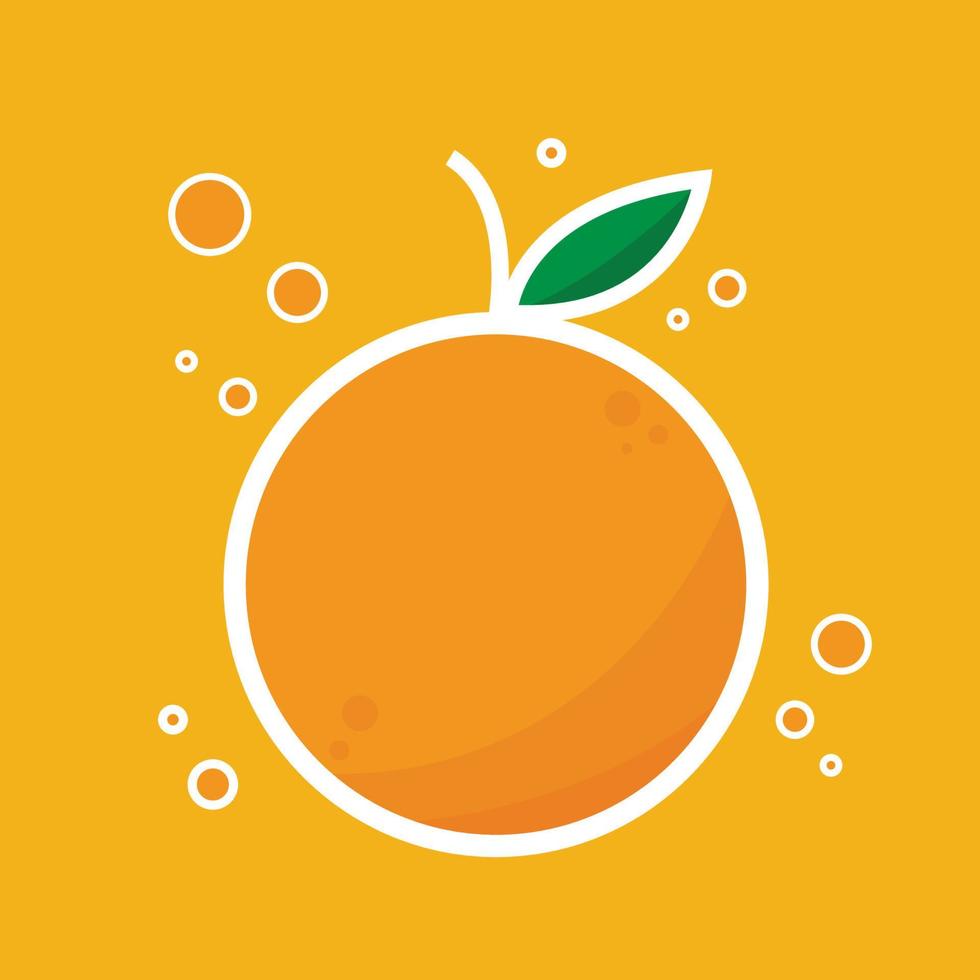 Orange cartoon vector. Orange icon. Fruit vector. vector