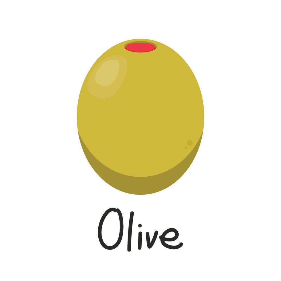 Pickled olives vector. Olive on white background. wallpaper. free space