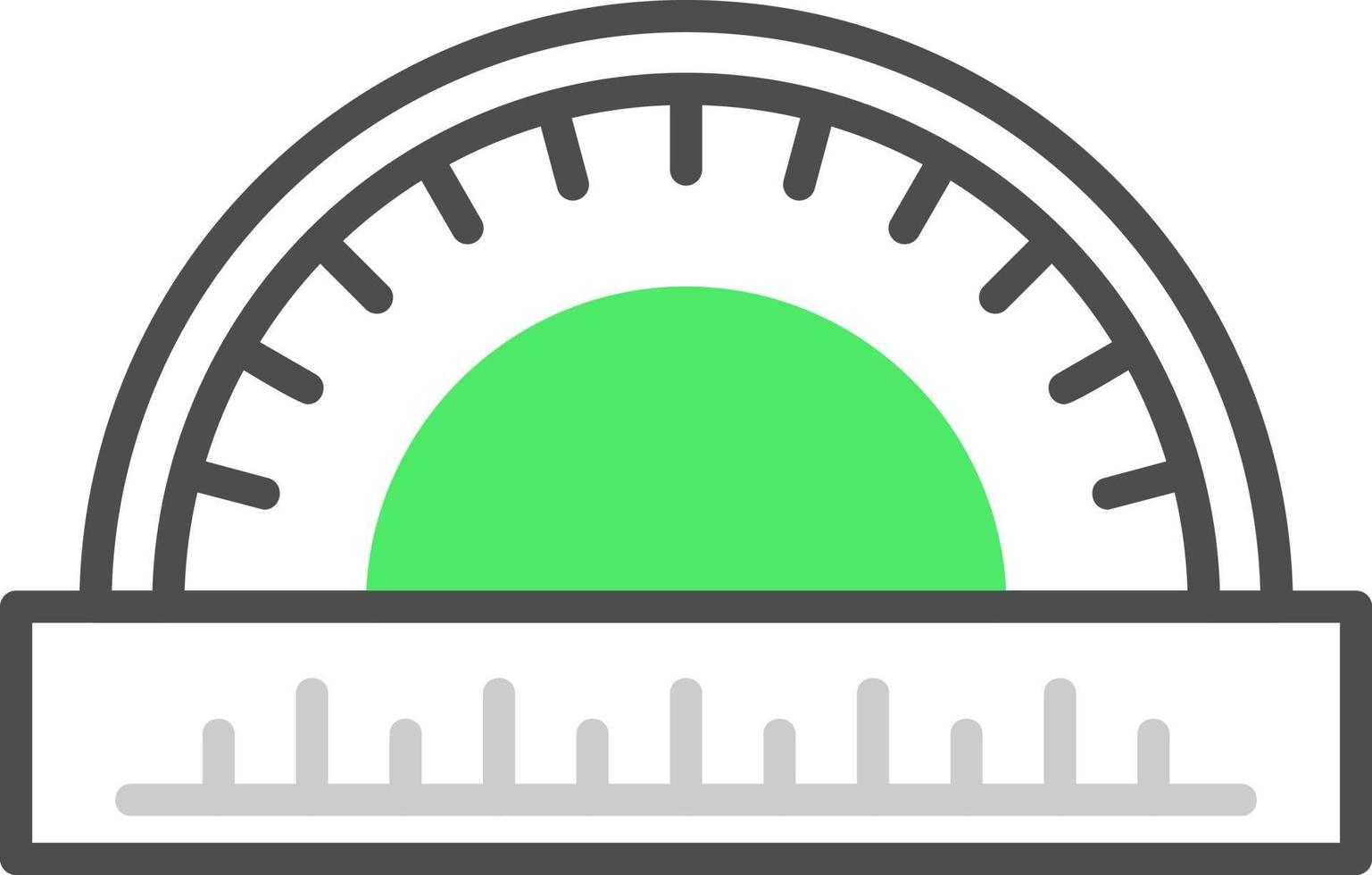 Protractor Creative Icon Design vector