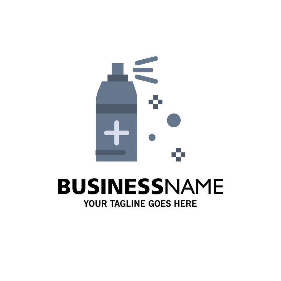 Bottle Cleaning Spray Business Logo Template Flat Color vector