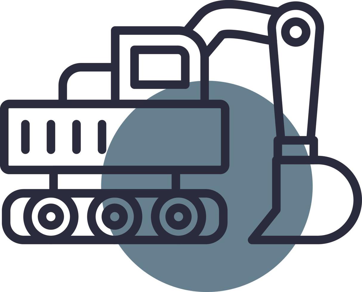 Excavator Creative Icon Design vector