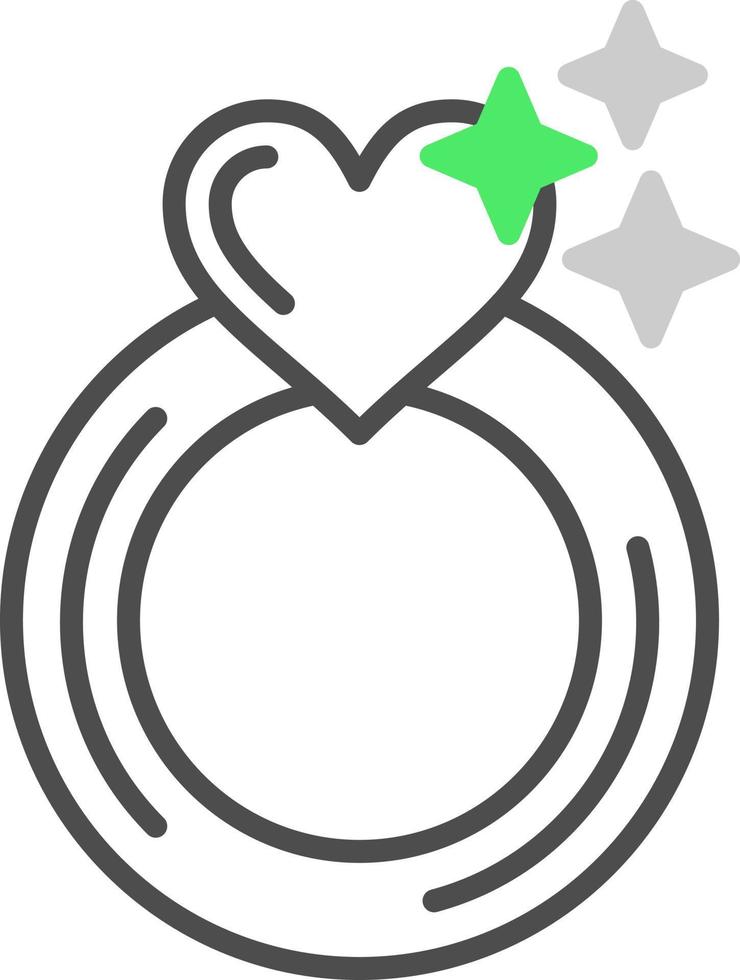 diseño de icono creativo de anillo de compromiso vector