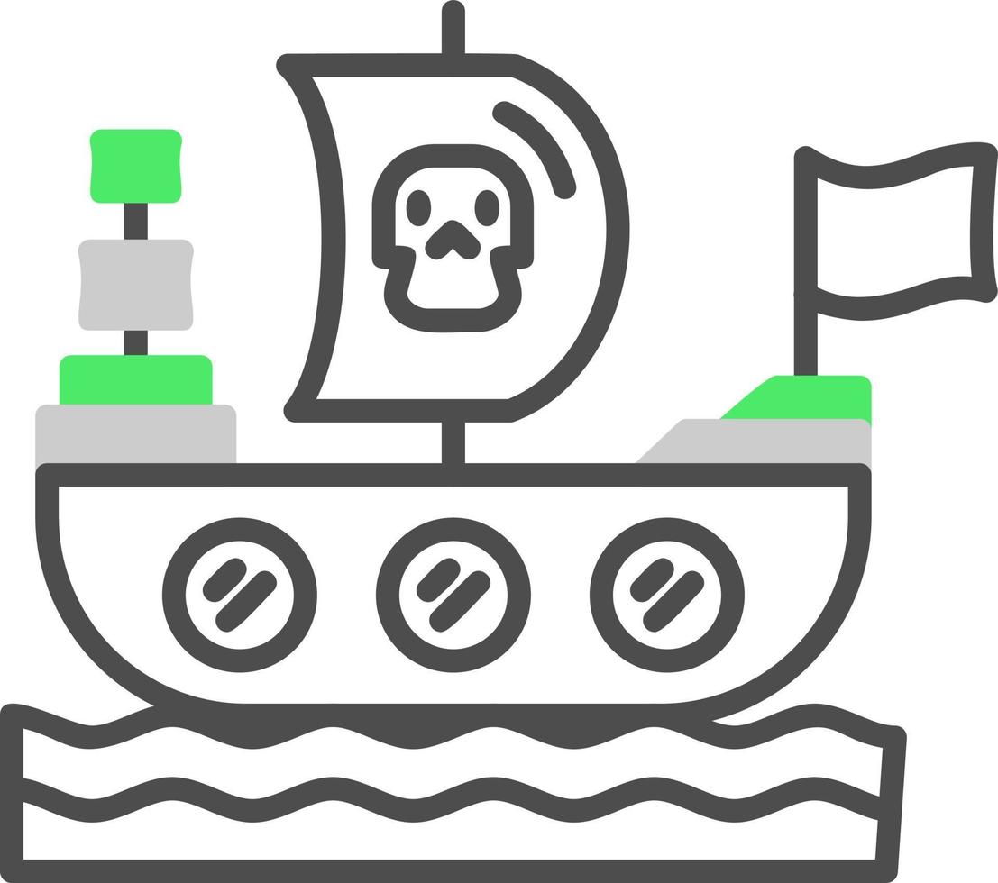 diseño de icono creativo de barco pirata vector