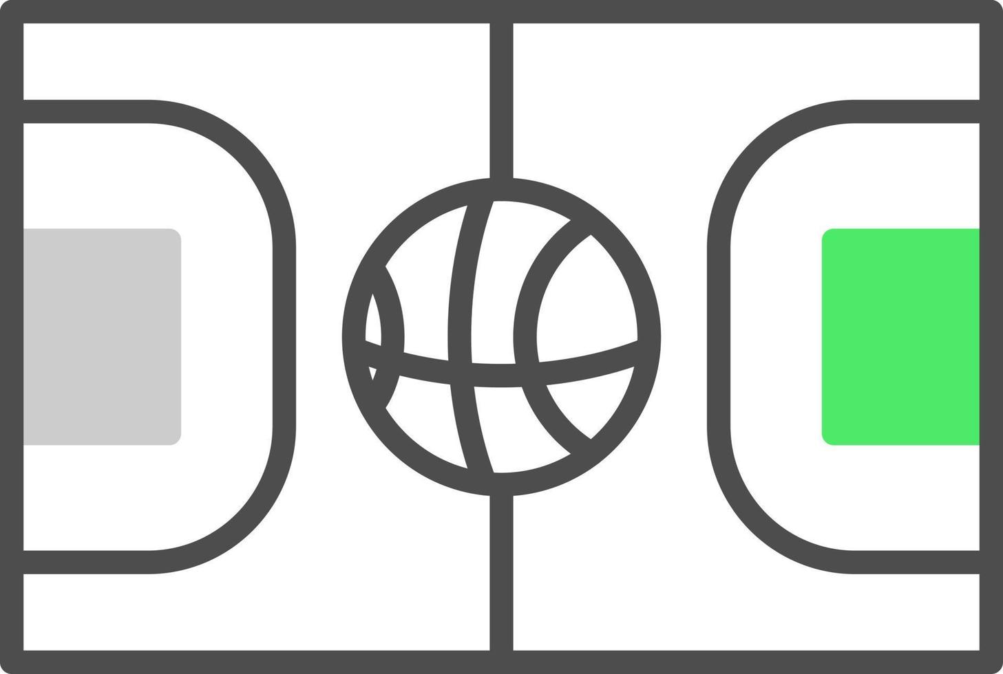 diseño de icono creativo de cancha de baloncesto vector