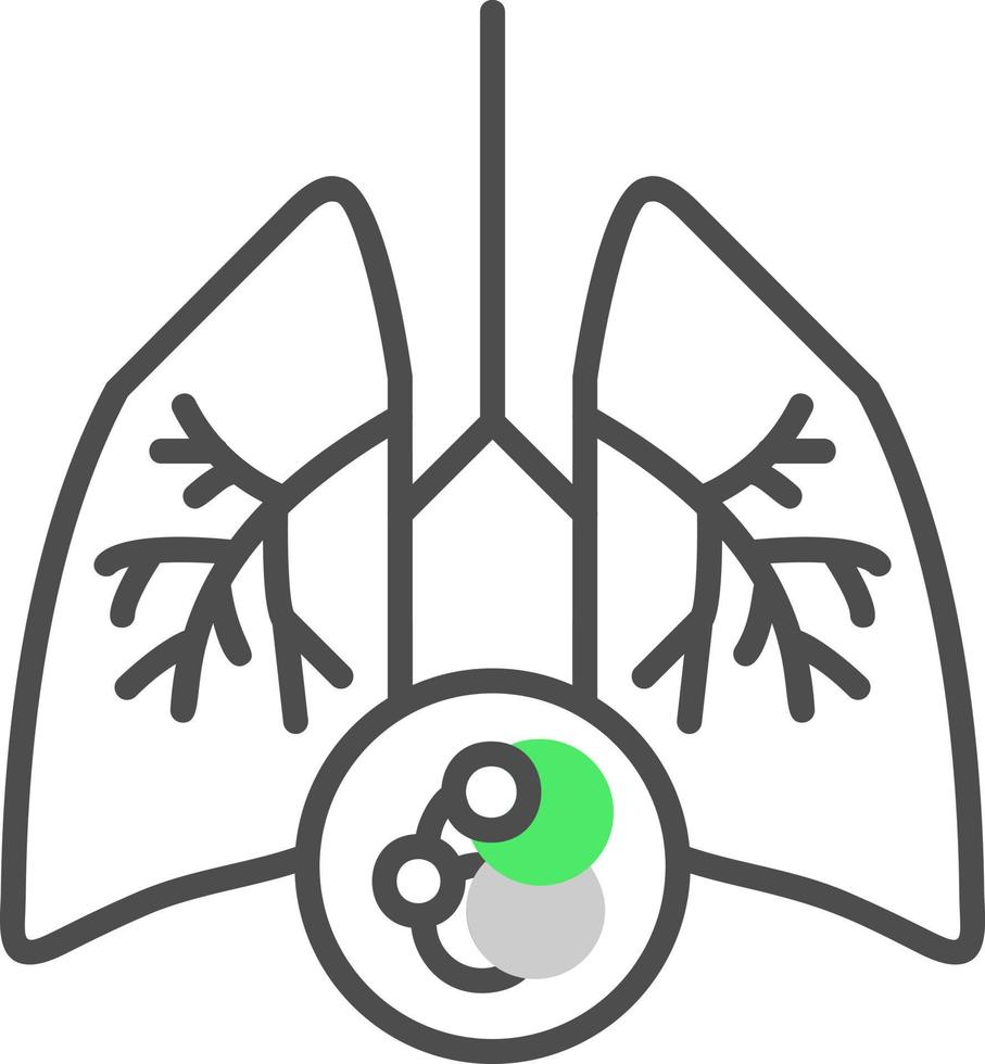 diseño de icono creativo de cáncer de pulmón vector