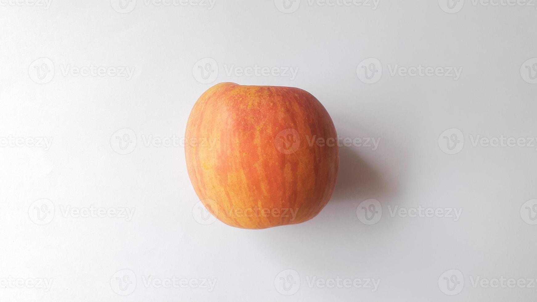 Red apple isolated on white background, clipping path, full depth of field photo
