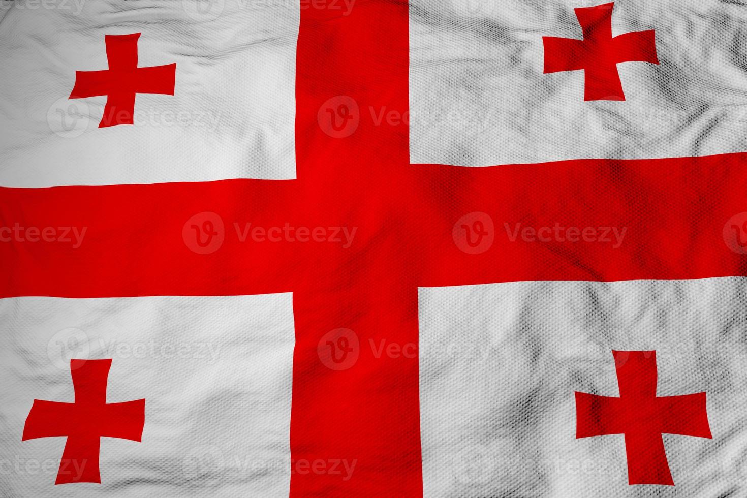 Georgian flag in 3D rendering photo