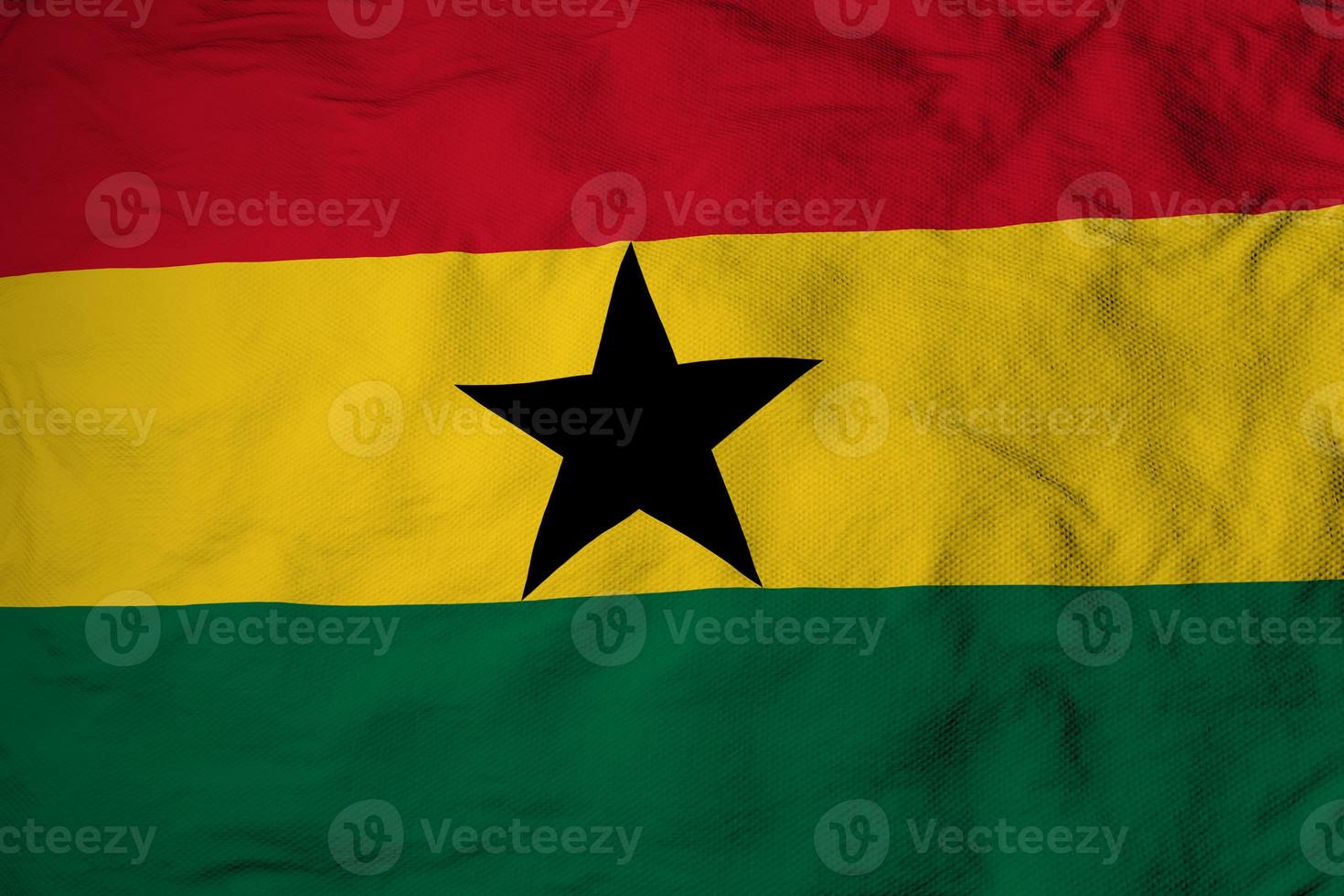 bandera de ghana en renderizado 3d foto