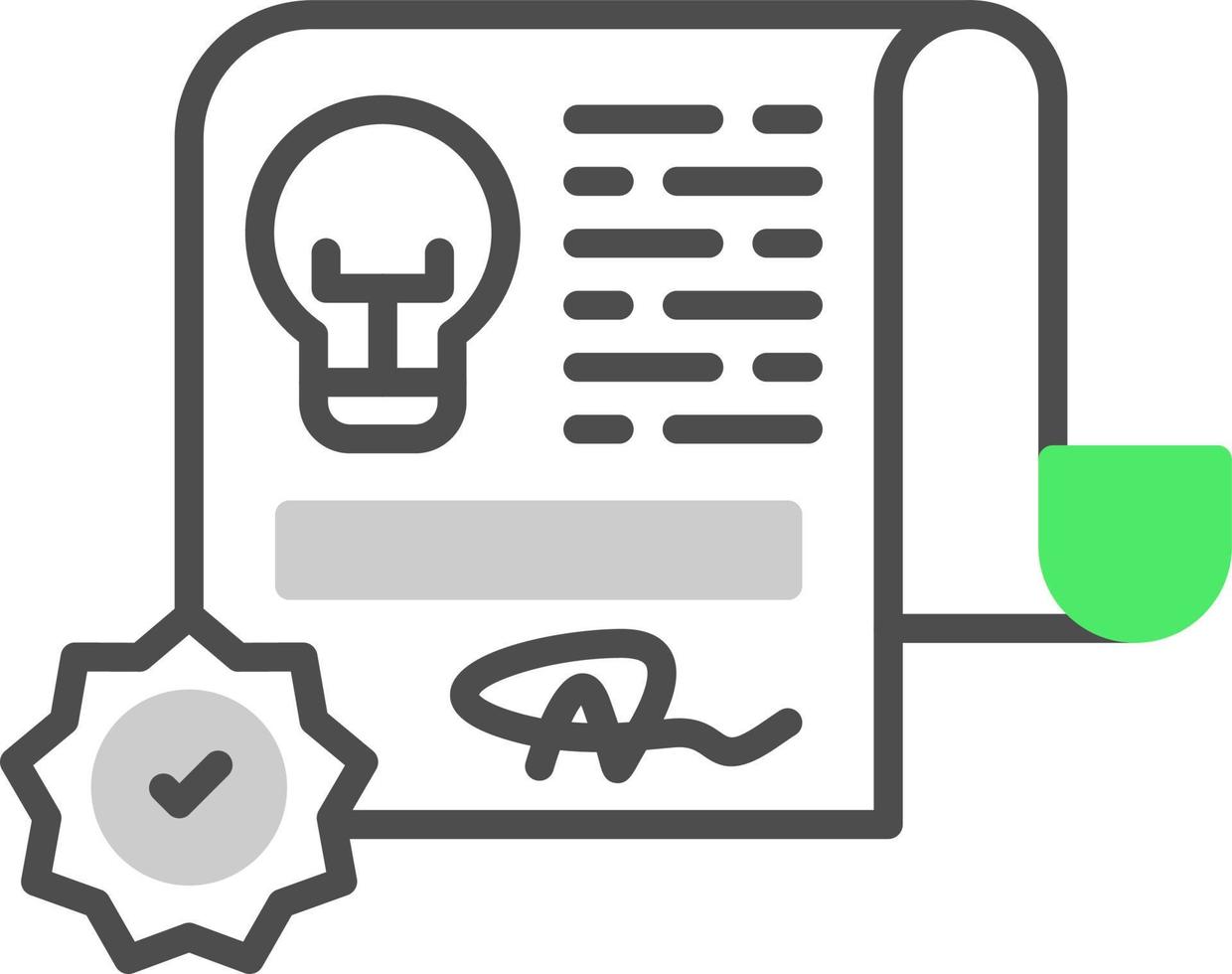 Patent Creative Icon Design vector