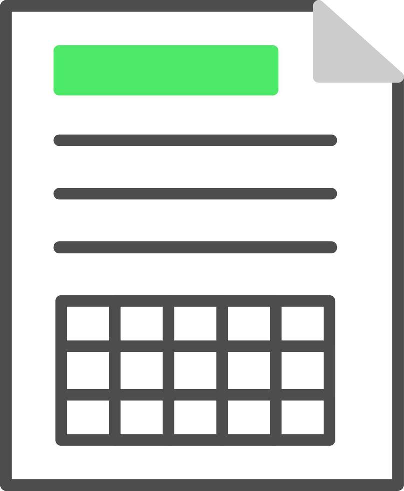 Spreadsheet Creative Icon Design vector