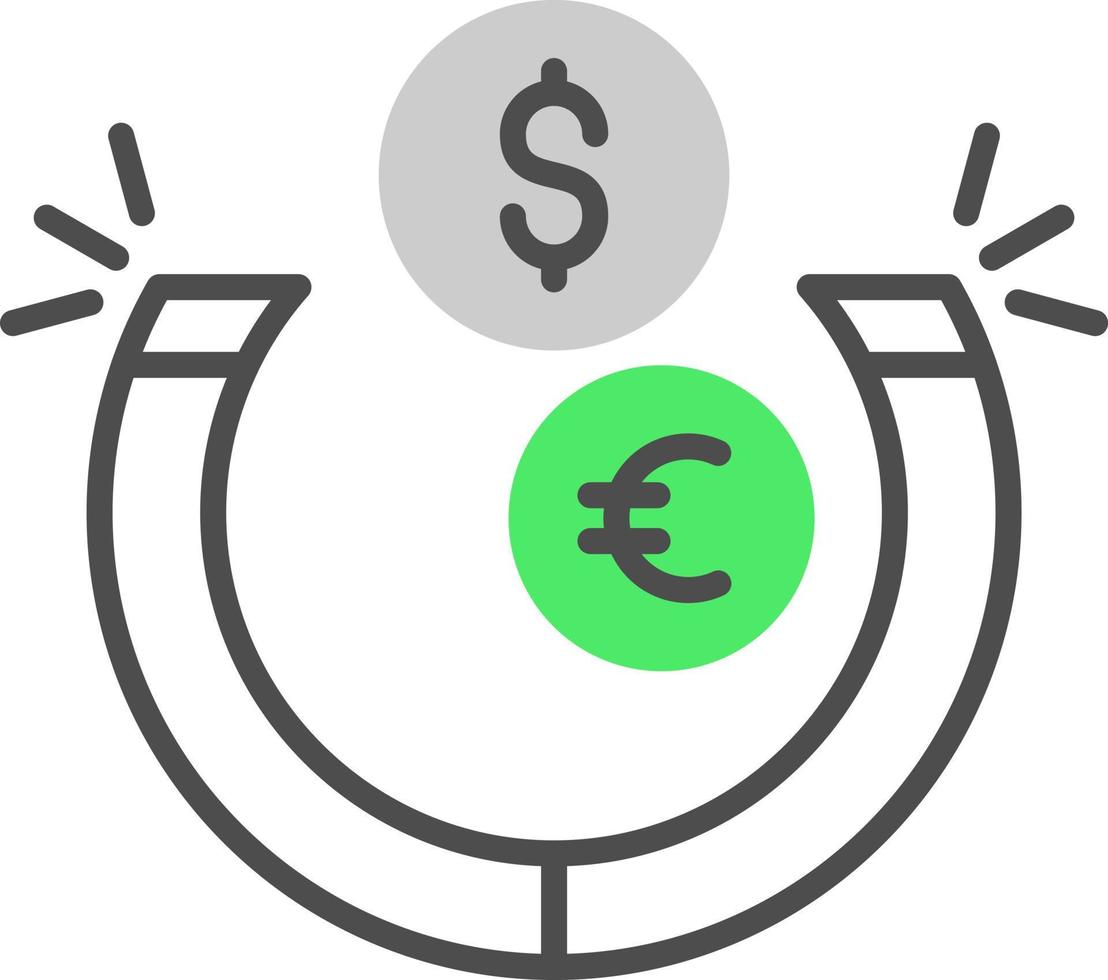 diseño de icono creativo de atracción de dinero vector