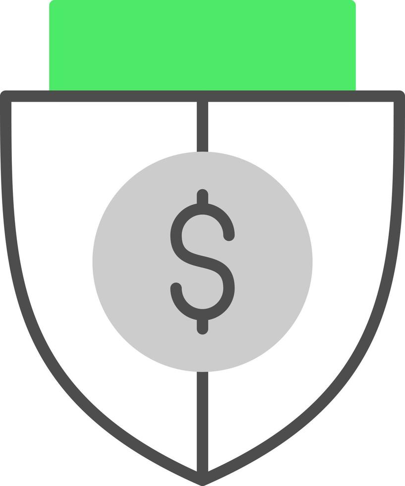 diseño de icono creativo de dinero de escudo vector