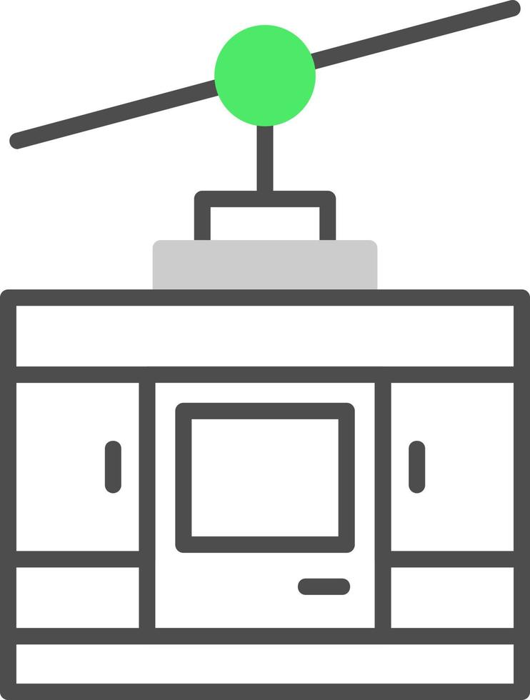 Cable Car Creative Icon Design vector