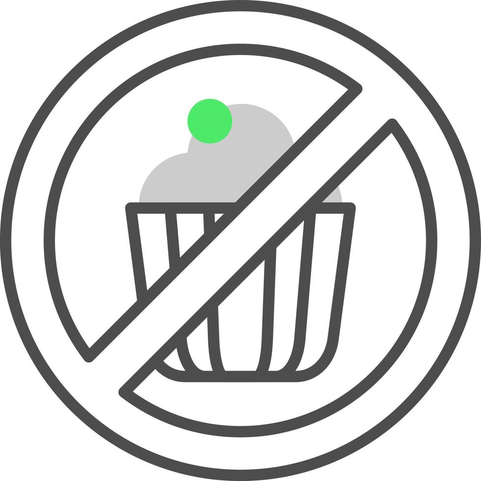 No Sweets Creative Icon Design vector