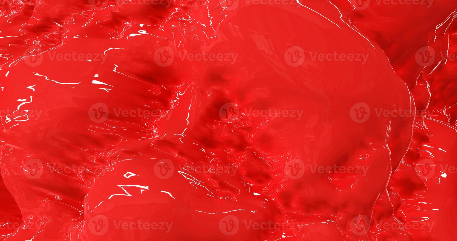 Red bright beautiful flowing water, red-colored liquid like ketchup, tomato juice or blood. Abstract background photo