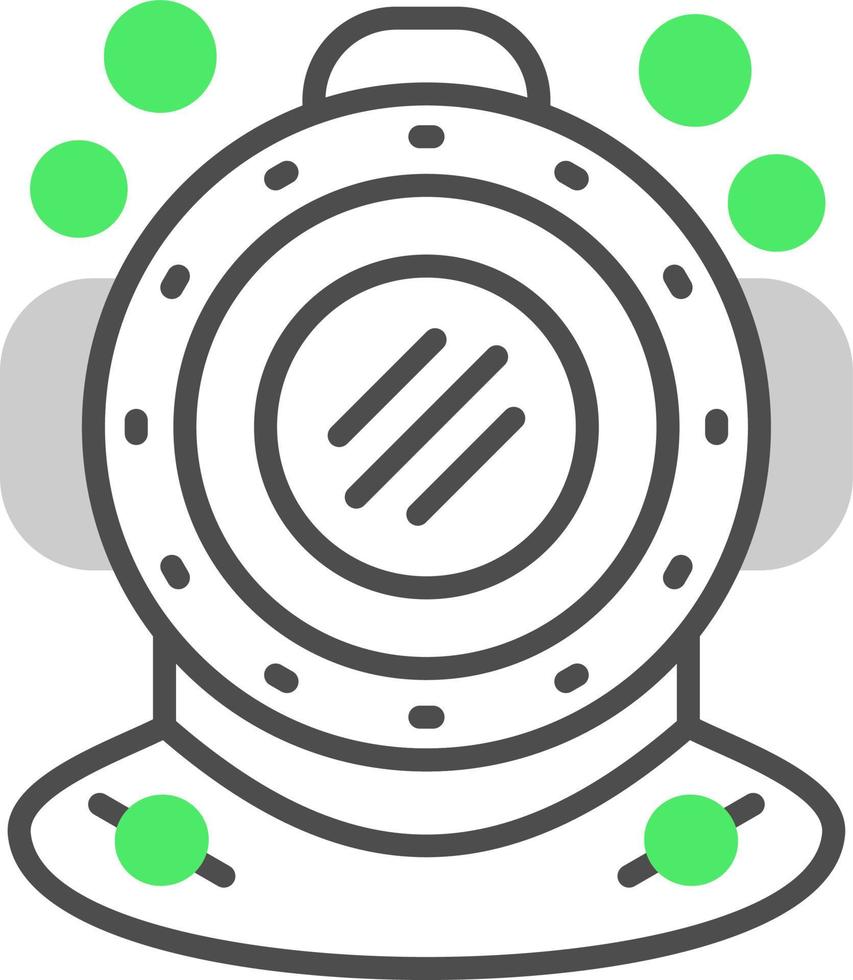 Diving Helmet Creative Icon Design vector