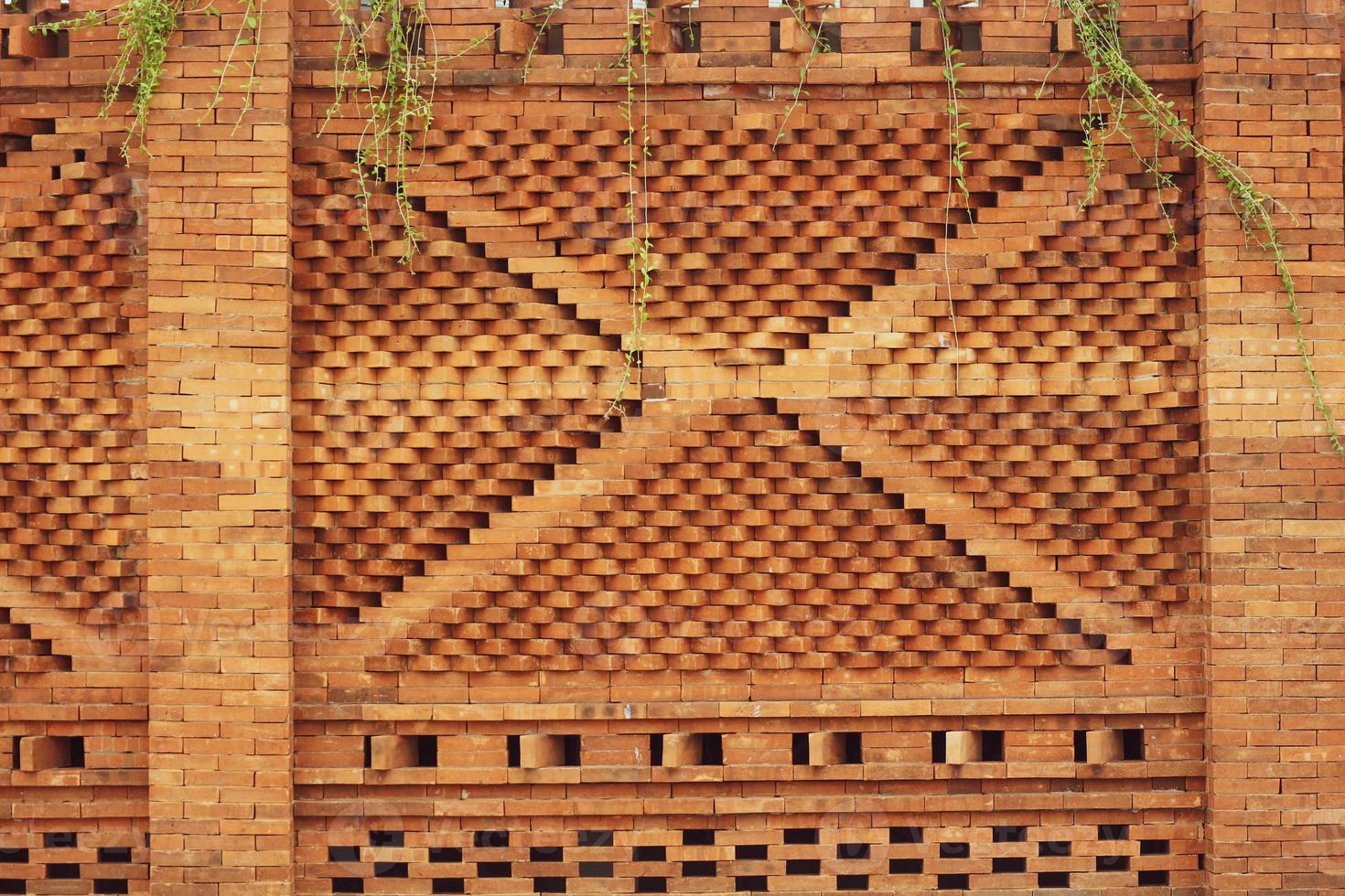The arrangement of the bricks arranged in such a way forms a very beautiful building photo