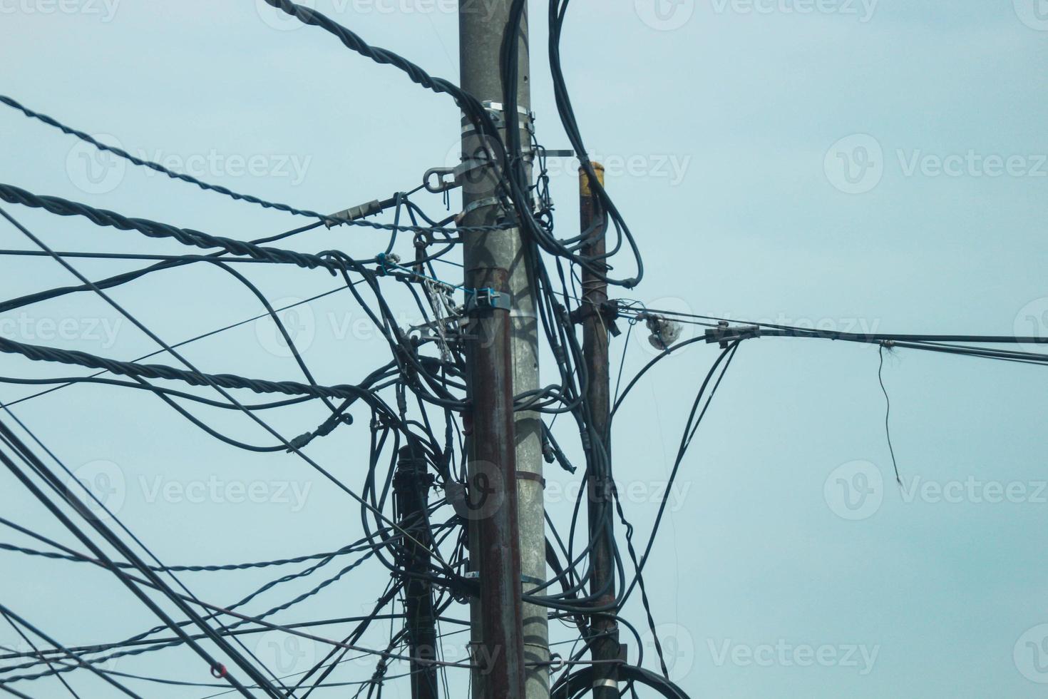 Photo of messy electric poles