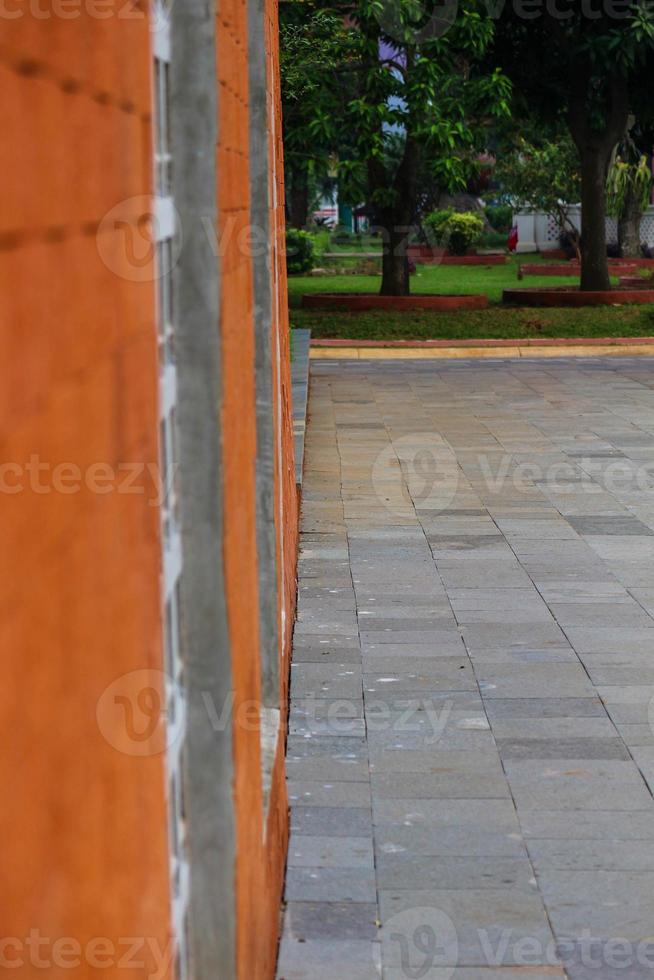 The arrangement of the bricks arranged in such a way forms a very beautiful building photo