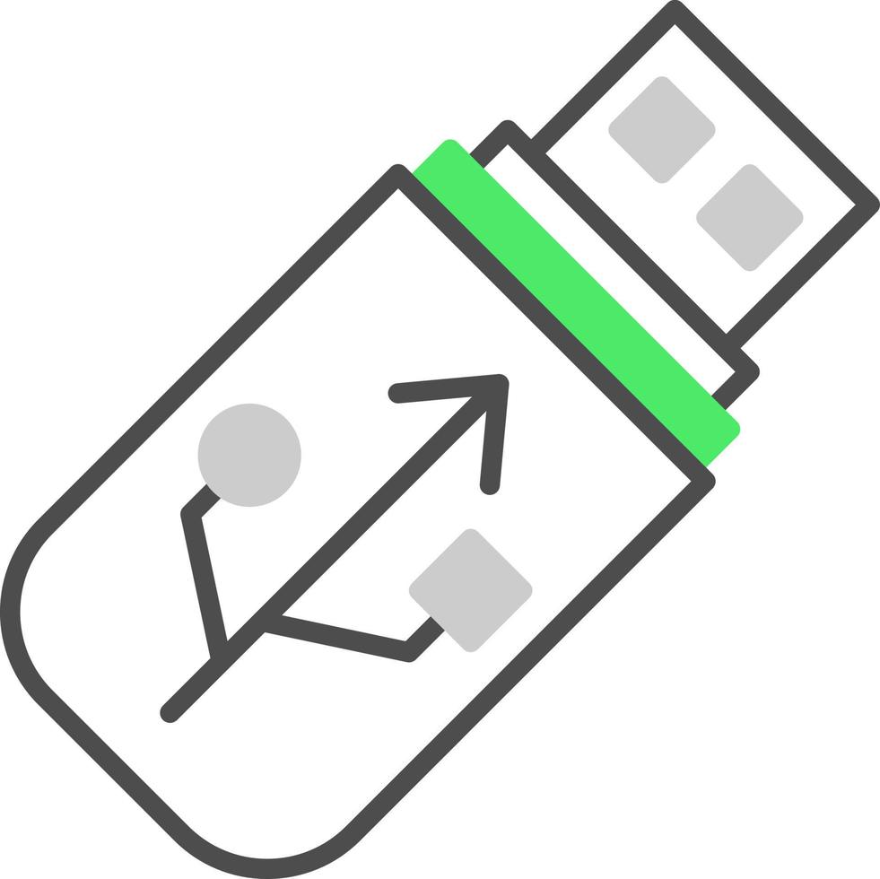 Pen Drive Creative Icon Design vector