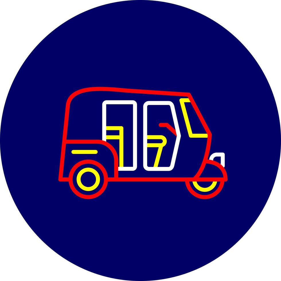 Rickshaw Creative Icon Design vector