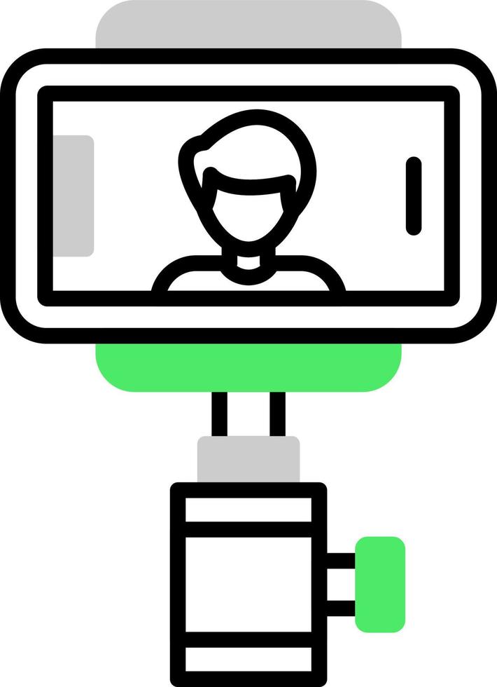 Selfie Stick Creative Icon Design vector