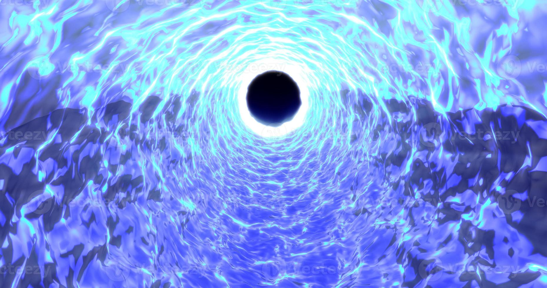 túnel azul de agua limpia natural brillante transparente brillante. fondo abstracto foto