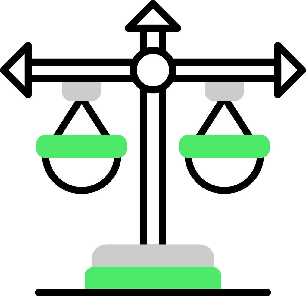Balance Scale Creative Icon Design vector
