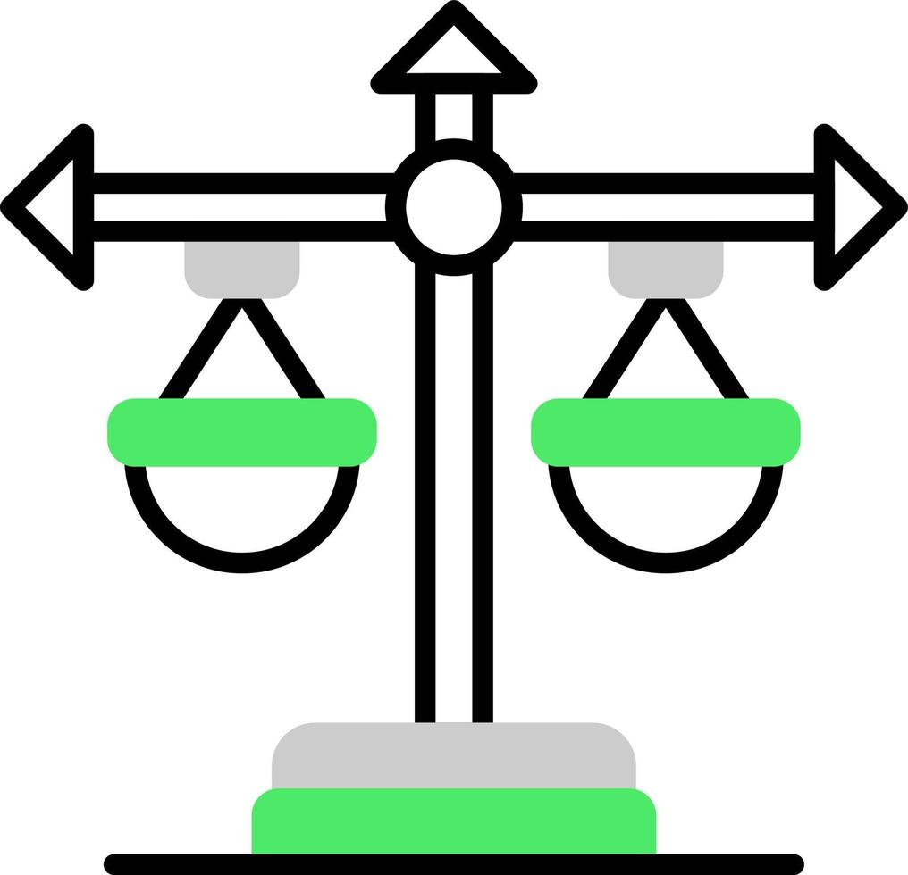 Balance Scale Creative Icon Design vector