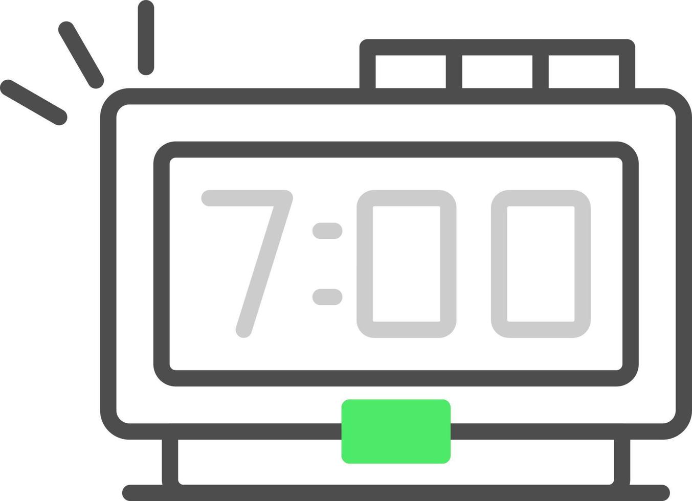 Digital Clock Creative Icon Design vector