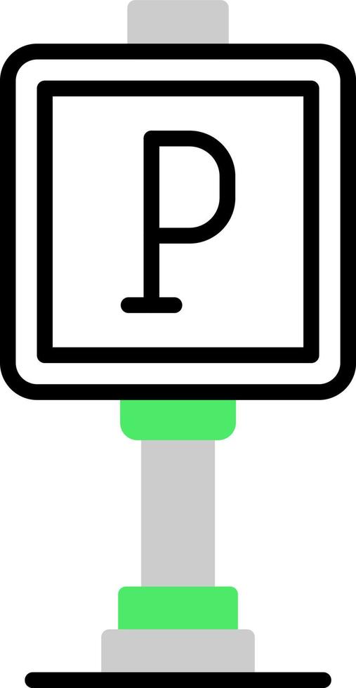 Parking Sign Creative Icon Design vector