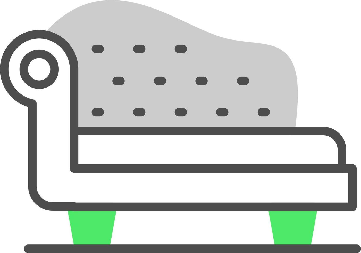 Chaise Longue Creative Icon Design vector