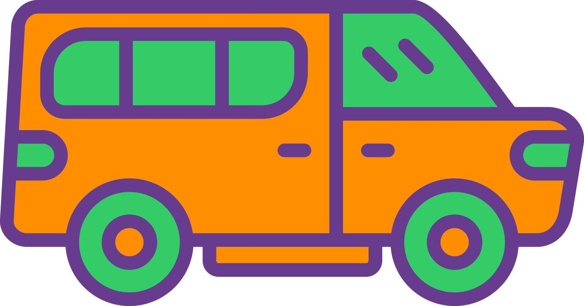 Minivan Creative Icon Design vector