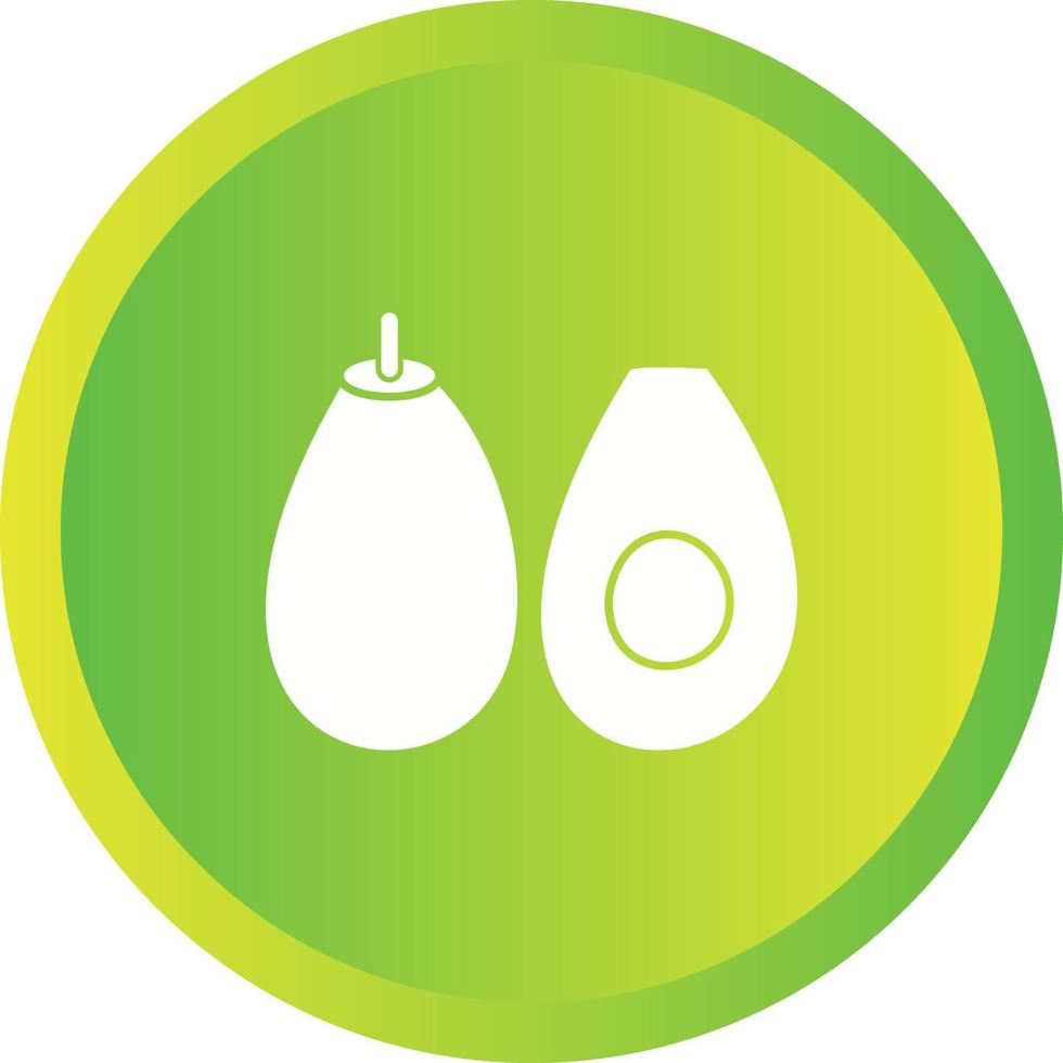 icono de glifo de vector de aguacate único