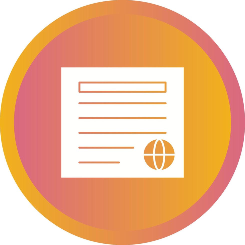 Unique Newspaper Vector Glyph Icon