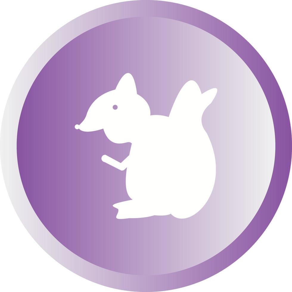 Unique Squirrel Vector Glyph Icon